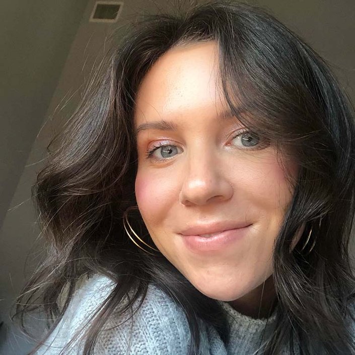 person wearing nude makeup