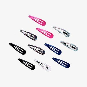 Scunci Chunky Glitter & Solid Snap Clips