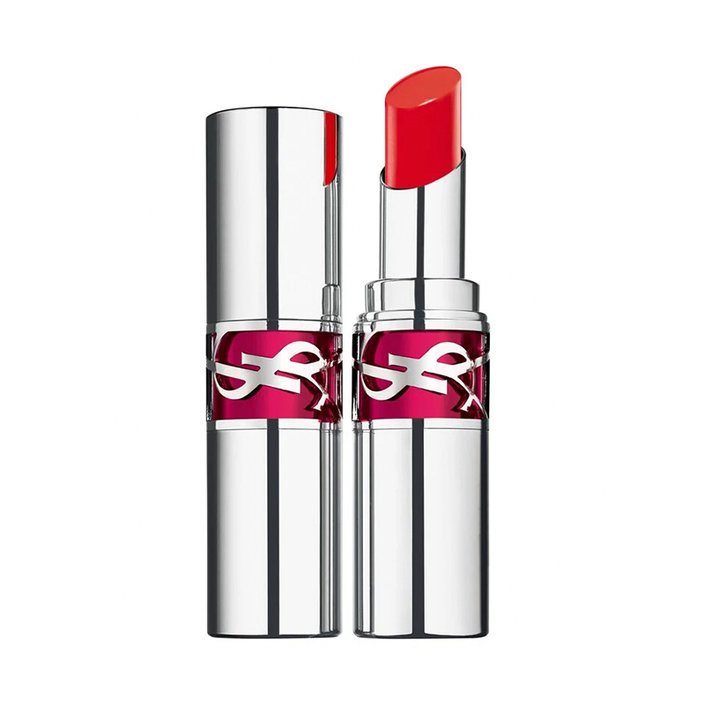 YSL Beauty Rouge Volupté Candy Glaze Lip Gloss Stick in Red Crush